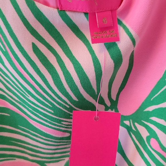 NEW Lilly Pulitzer Donna Romper Mandevilla Baby Who Let the Fronds Out Size 6 - Picture 6 of 11